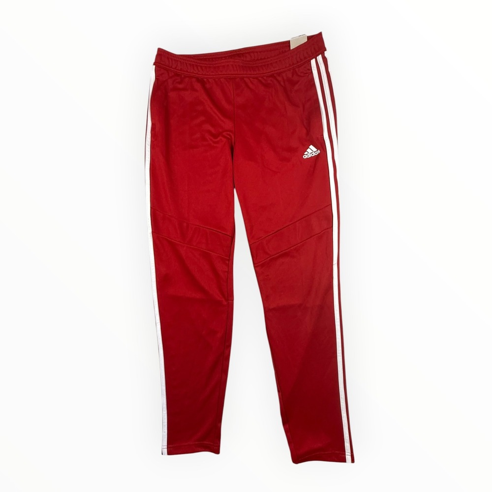 Adidas Track Pants Mens L Red New Tapered Fit Climacool Tiro Soccer Training